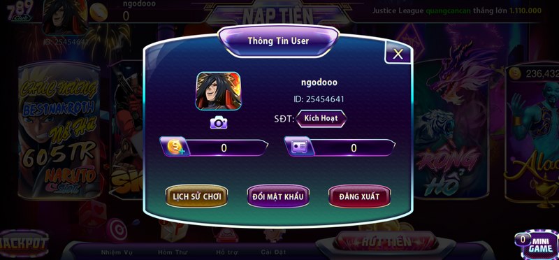 Tất cả thông tin của người chơi ở cổng game đều được giữ an toàn