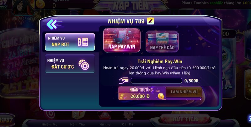 Đa dạng các chương trình khuyến mãi được cổng game cung cấp