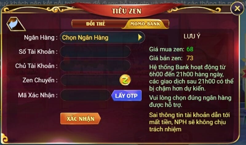 Mọi giao dịch sẽ chỉ diễn ra dưới 5 phút đối với người thực hiện đúng các bước