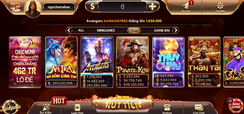 Nhiều tựa slots cuốn hút đang có mặt ở sân chơi đình đám 