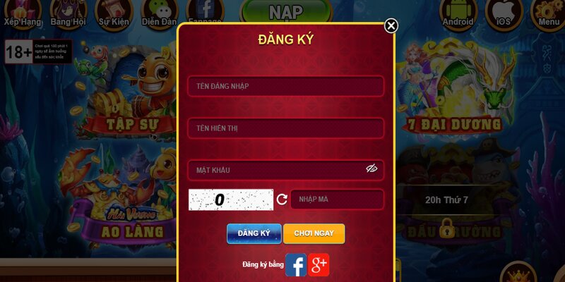 Đăng ký cổng game Bắn Cá nhanh chóng chỉ với 3 bước