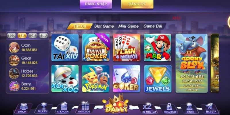 Các sảnh game Vuaclub đang cung cấp