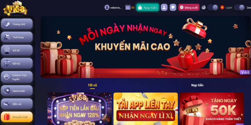 Các ưu đãi hấp dẫn có mặt tại cổng game