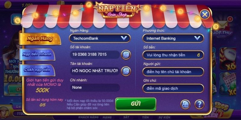 Nạp tiền cổng game V99