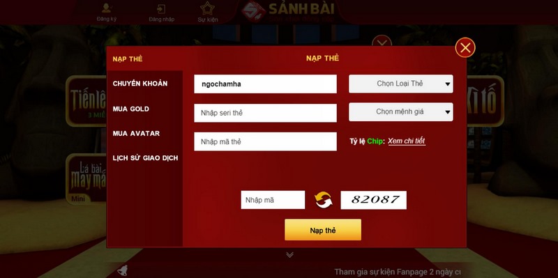 Các hình thức giao dịch tại cổng game khá hiện đại