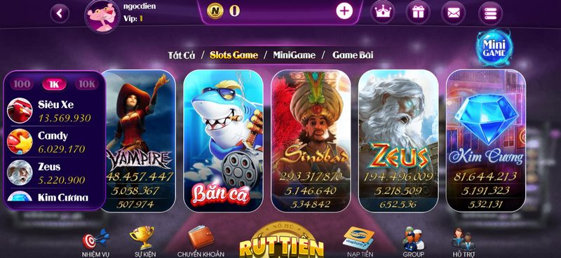 Sân chơi mang tới thế giới game slots ấn tượng, phong phú bậc nhất 