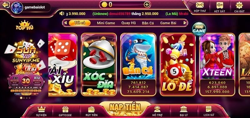 Tham gia vào sảnh mini game trải nghiệm hàng loạt siêu phẩm xanh chín