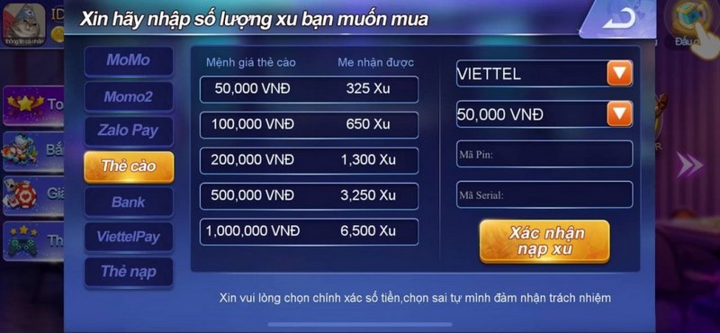 Hướng dẫn nạp tiền vào cổng game Bắn cá 777 cho người mới